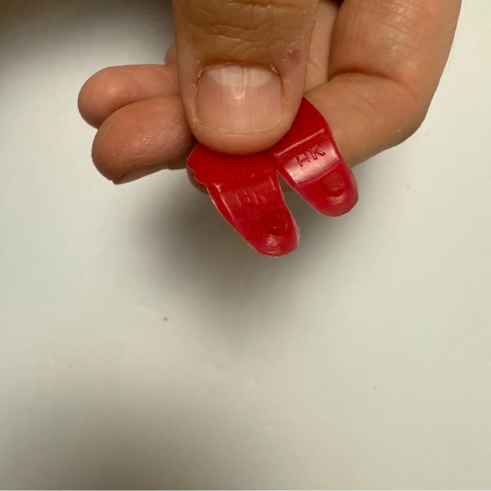 VTG Barbie Clone Red Slippers/Sandals‎ Hong Kong *FLAW*